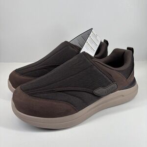 FitVille EasyTop Wings V2 Men's 15 Brown Extra Wide Diabetic Strap Shoes